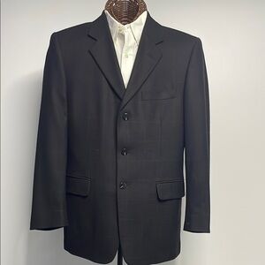 Timeless Black Italian Sport Coat with subtle red lines